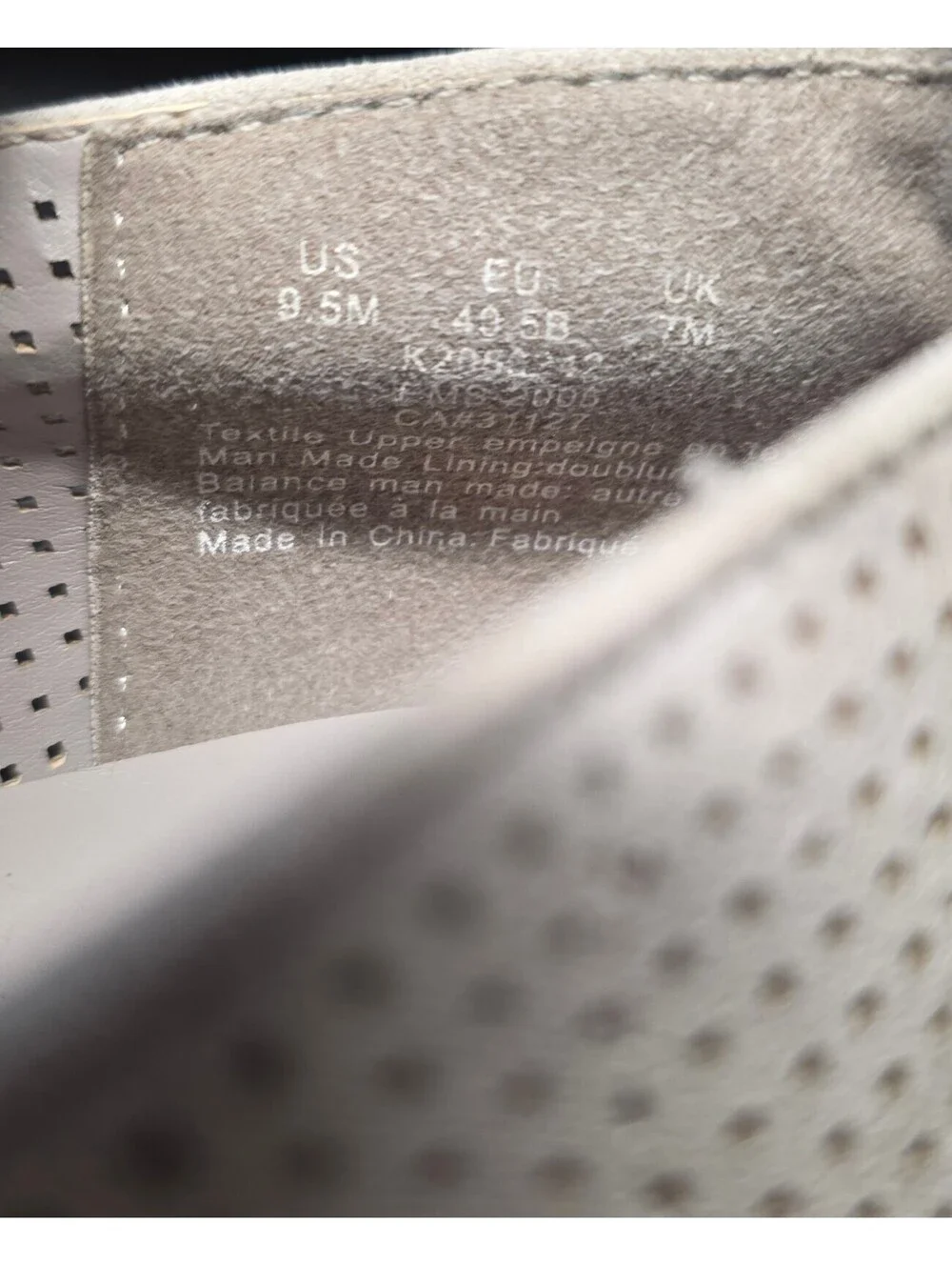 DKNY 9.5M Taupe Perforated Slip-On Platform Shoes